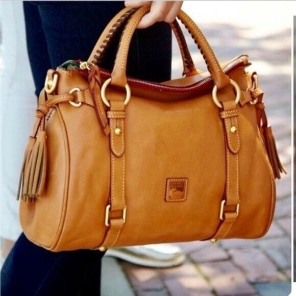 Dooney & Bourke Handbags - Dooney and Bourke Tan Florentine satchel Medium